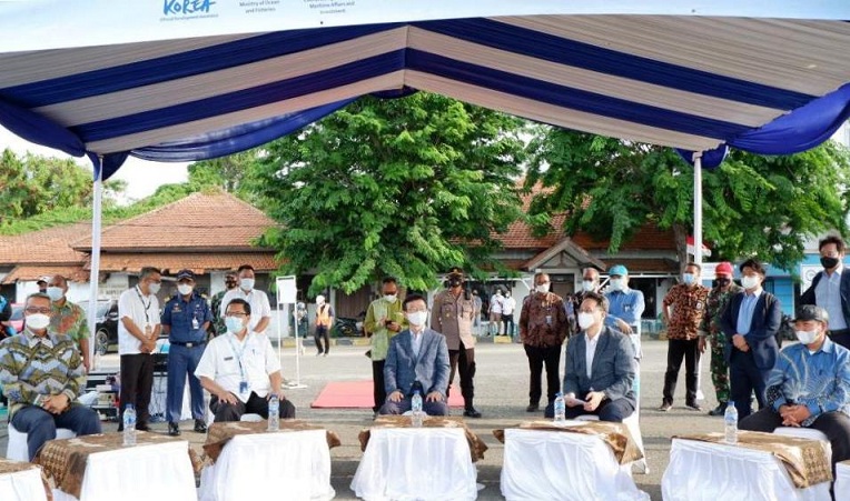 Suasana kunjungan kerja Menteri Samudera dan Perikanan Republik Korea, Moon Seong-Hyeok di kampus ITB Cirebon dan di Dermaga Pelindo II, Jalan Ambon, Kota Cirebon, Kamis (14/10/2021).(Ist.)  