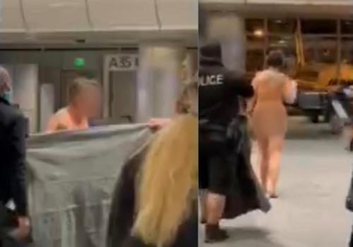Polisi mengamankan wanita telanjang di Bandara Denver, AS (CBS Local)