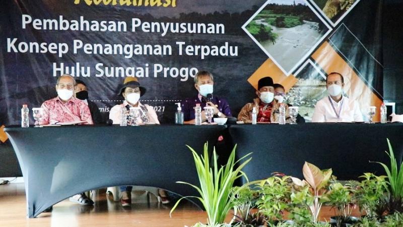 Rakor  pembahasan penyusunan konsep penanganan terpadu hulu Sungai Progo diselenggarakan Kementerian PUPR Ditjen Sumber Daya Air Balai Besar Sungai Wilayah (SDA BBSW) Serayu Opak, Kamis (21/10/2021). (Ist.)