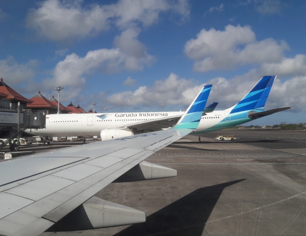 Maskapai pesawat Garuda Indonesia siap terbang. (Ilustrasi)