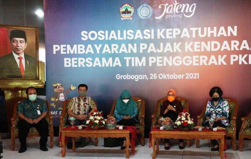 Sosialisasi Pembayaran Pajak Kendaraan Bermotor yang diselenggarakan Badan Pengelola Pendapatan Daerah (Bapenda) Provinsi Jawa Tengah secara virtual, Selasa (26/10/2021).(Ist.)