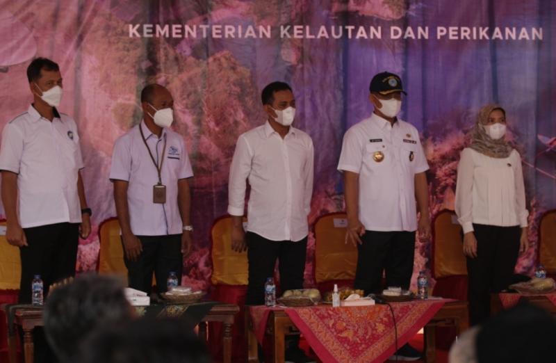Peluncuran Ekonomi Biru, Laut Sehat, Indonesia Sejahtera pada perayaan HUT KKP ke-22 di Kebumen (26/10/2021). 