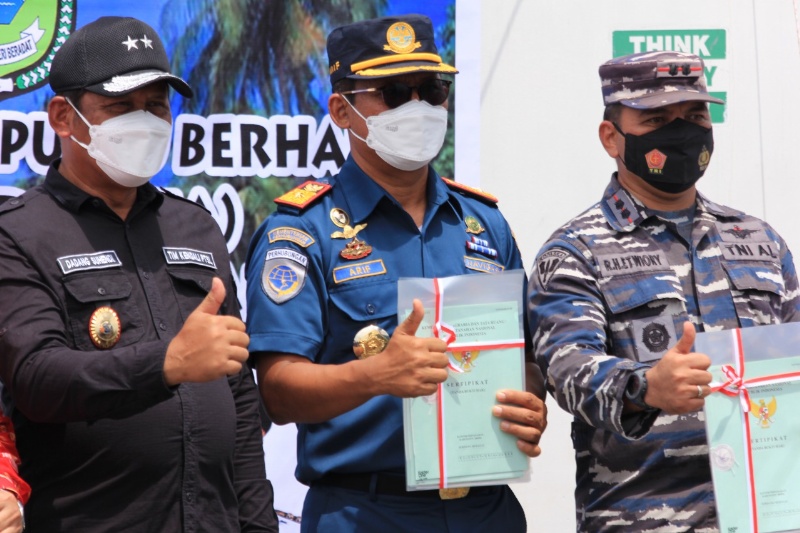 Serah terima lahan Pulau Berhala