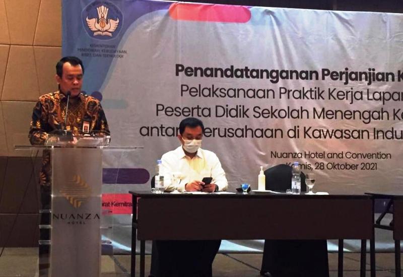41 perusahaan di Kabupaten Bekasi dan sekitarnya menandatangani perjanjian kerja sama dengan 22 SMK, dengan fasilitasi yang dilakukan Ditjen Diksi Kemendikbudristek. (Ist.)
