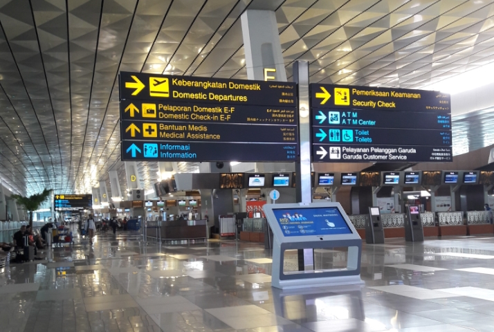 Suasana terminal keberangkatan di Bandara Soekarno-Hatta. (Istimewa)