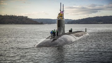 Kapal selam Seawolf USS Connecticut (SSN 22). (Thiep Van Nguyen II/U.S. Navy via AP)