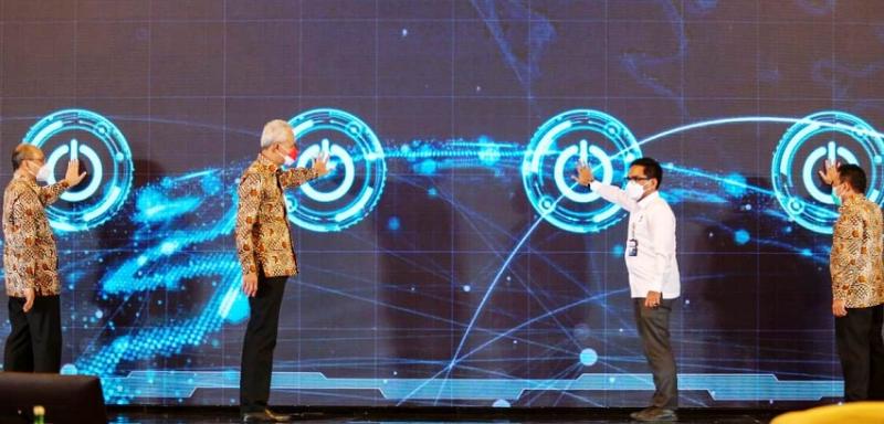 Gubernur Jawa Tengah, Ganjar Pranowo saat menghadiri Central Java Investment Business Forum (CJIBF) 2021 di Hotel Tentrem Semarang, Rabu (10/11/2021). (Ist.)