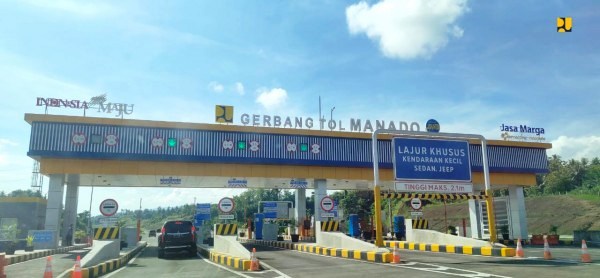 Gerbang tol Manado menuju Bitung sepanjang 40 Km. (Ist.)