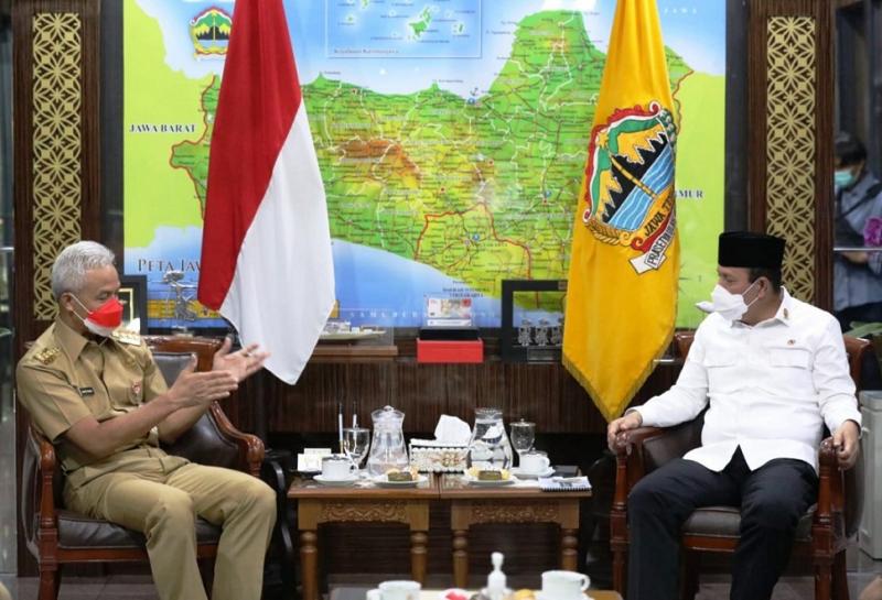 Gubernur Jawa Tengah,  Ganjar Pranowo bertemu Kepala BNPT,  Boy Rafli Amar. (Ist.)