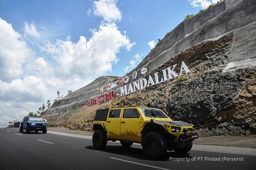 Produk kendaraan 4x4 Maung meluncur di sirkuit Mandalika. (Ist.)