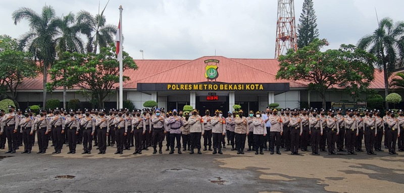 Polres Metro Bekasi Kota menerima 84 siswa Sekolah Polisi Negara (SPN) yang telah selesai melakukan Latihan Kerja (Latja) di wilayahnya. Foto: istimewa.