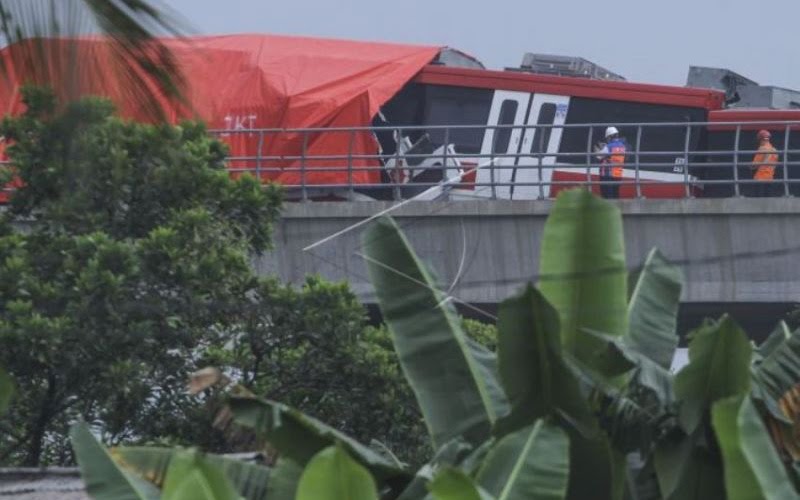 Kecelakaan LRT Jabodebek pada 25 Oktober 2021 lalu.