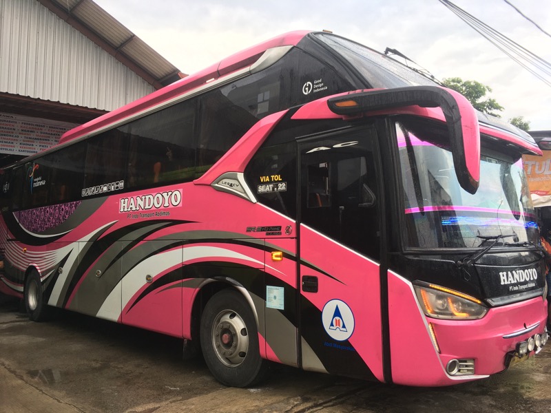 Bus Handoyo di pool Bekasi Timur, Jumat (24/12/2021). Foto: BeritaTrans.com.