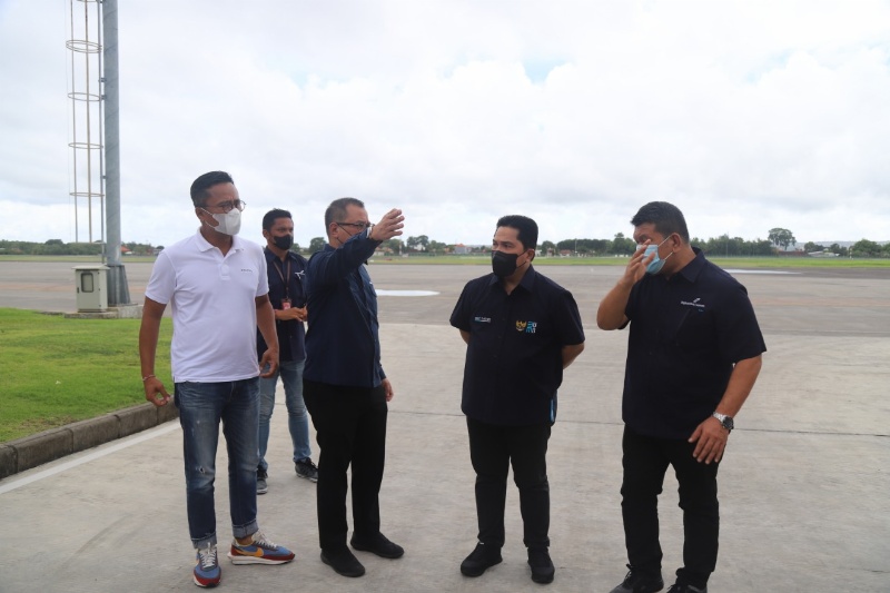 Menteri BUMN di Bandara Ngurah Rai Bali