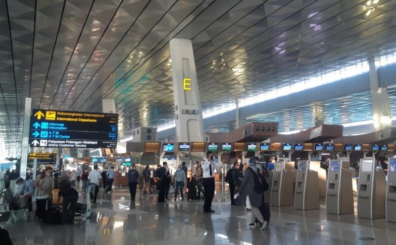 Suasana di Terminal 3, Bandara Soekarno Hatta, Rabu (5/1/2022).