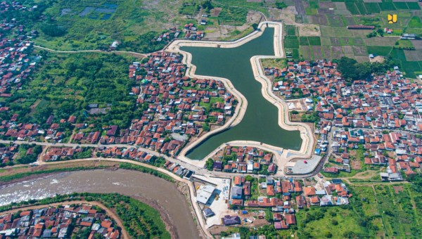 Pembangunan Kolam Retensi Andir dan Empat Polder di Kabupaten Bandung sudah rampung. (Dok.Kementerian PUPR)