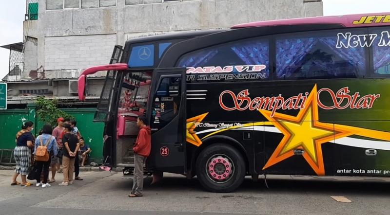 Bus PO Sempati Star jurusan Bekasi-Medan yang diberangkatkan Selasa (25/1/2022).