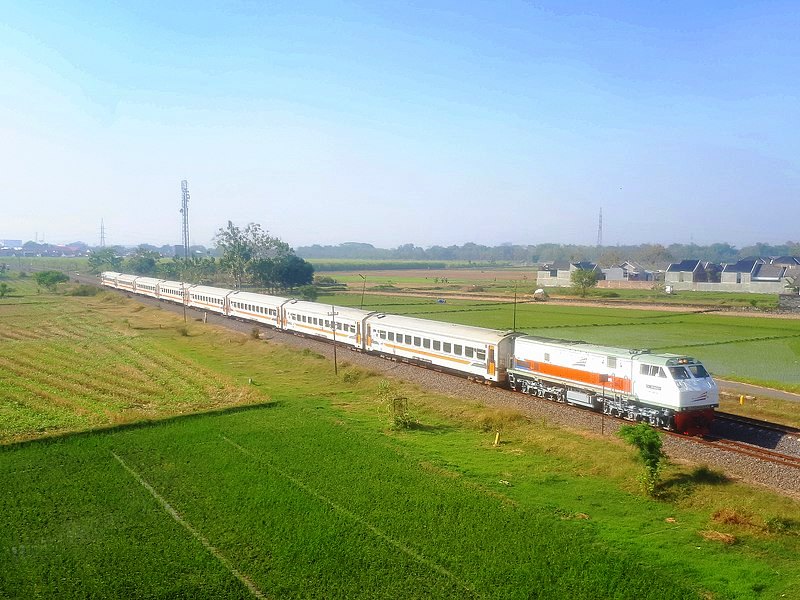 Ilustrasi salah satu kereta api yang melintasi wilayah Kabupaten Tasikmalaya. (Ist.)