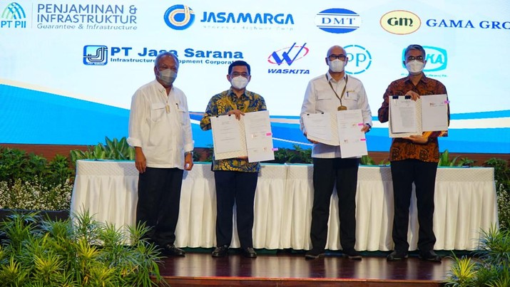 Konsorsium BUMN dan Swasta tandatangani PPJT dan Perjanjian penjaminan Proyek Jalan Tol Gedebage-Tasikmalaya-Cilacap. 