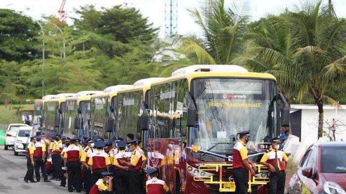 Ini 28 Halte Teman Bus Makassar Rute Mall Panakkukang - Bandara Sultan Hasanuddin. Foto: tribunnews.com.