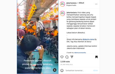 Tangkapan layar video rombongan pesepeda yangi disebut menolak pindah dan memenuhi gerbong kereta(Instagram Jakarta Siana)