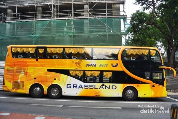 Ilustrasi bus tingkat melayani transportasi umum Singapura-Malaysia. (Foto:detik.com) 