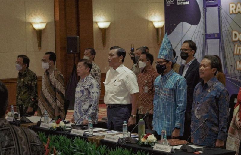 Rapat Koordinasi Tingkat Menteri membahas Finalisasi RIDPN/ITMP di Jakarta, Selasa (29/3/2022) yang diinisiasi oleh Bappenas dan Kemenparekraf. 