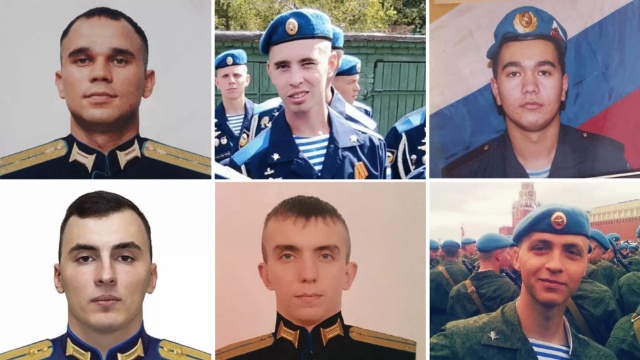 Beberapa dari 39 pasukan Rusia dari Resimen Parasut Pengawal ke-331 yang diketahui telah tewas.