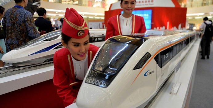 Maket pembangunan kereta api cepat Jakarta-Bandung rencananya  beroperasi Juni 2023. (Ist.)
