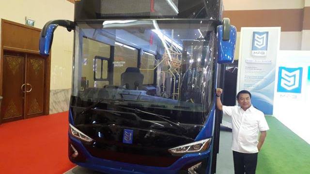 Pendiri Mobil Anak Bangsa (MAB) Moeldoko mengincar kesempatan menjadi pemasok bus listrik TransJakarta dengan dalih lebih murah dari kompetitor. Foto: liputan6.com.