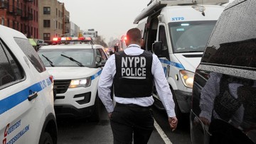 Penembakan di kereta bawah tanah Brooklyn, New York. (REUTERS/BRENDAN MCDERMID)  