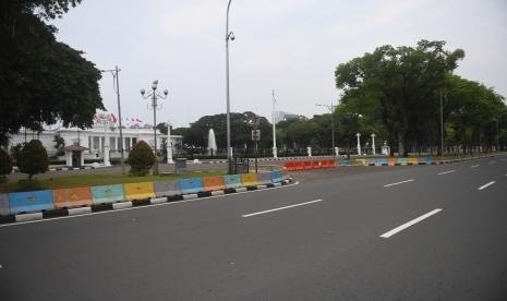 ANTARA/Akbar Nugroho Gumay Suasana di depan Istana Merdeka