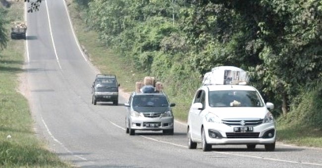Ilustrasi kendaraan pemudik saat melintasi ruas jalan di Provinsi Lampung. (Ist.)