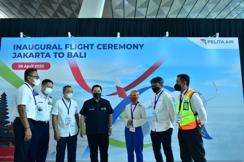 Penerbangan perdana Pelita Air dari Bandara Soekarno-Hatta