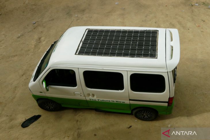 Wujud mobil listrik buatan pemuda Nigeria. (Foto:Antara)