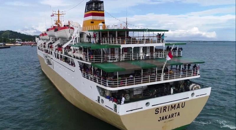 Ilustrasi kapal Pelni KM Sirimau berlayar menuju ke kota-kota tujuan. (Foto:Ist.)