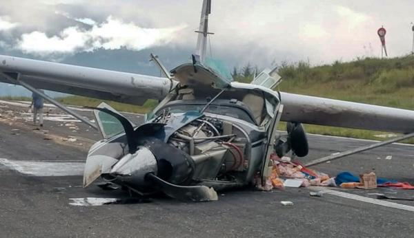 Ilustrasi kecelakaan pesawat. (Foto:inews.id) 