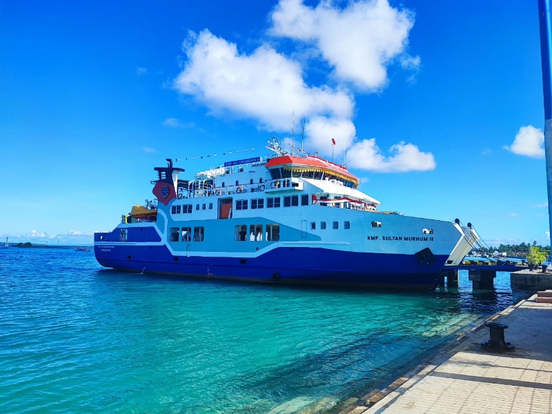 Kapal penyeberangan di Wakatobi yang baru saja diresmikan Presiden, Kamis (9/6/2022)