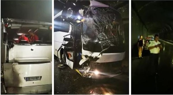 Kecelakaan bus Timnas Bulgaria (Foto: Twitter @sportsbookbtc)