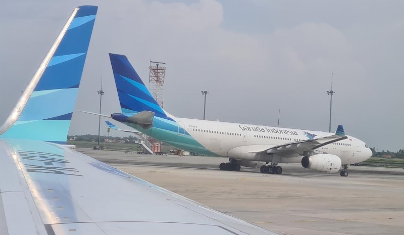 Pesawat Garuda di Bandara Soekarno-Hatta