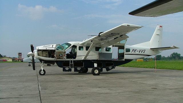 Susi Air Cessna Grand Caravan di delta apron Bandara Internasional Polonia, Medan, Sumatra Utara. 
