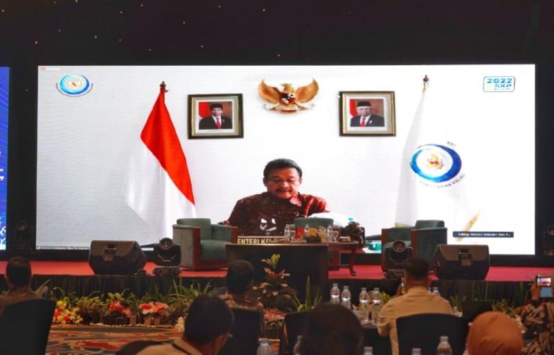 KKP menggelar acara Forum Hukum tahun 2022 secara hybrid dari Bandung, Senin (25/7/2022).