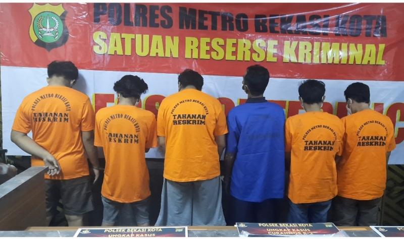 Enam pelaku curanmor yang melakukan aksi di 27 TKP berhasil diamankan Polres Metro Bekasi Kota.