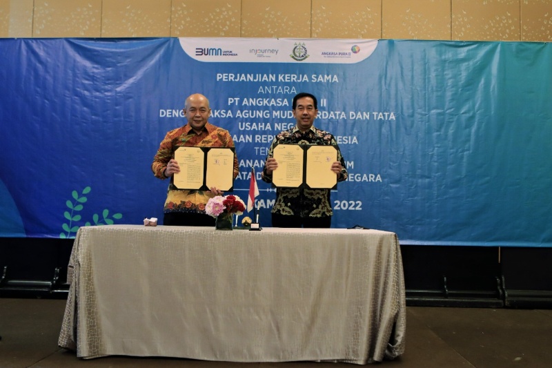 Teken kerja sama AP II dan Jamdatun Kejagung, Kamis (28/7/2022)