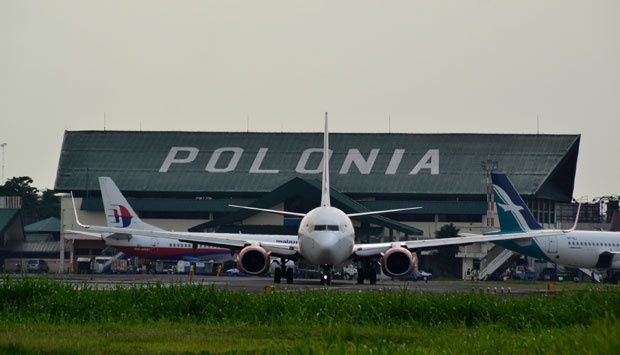 Bandara Polonia di Medan . ANTARA/M Syafii