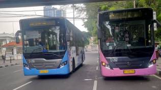 Bus TransJakarta. (Foto:Ilustrasi)