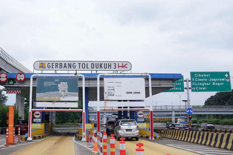 Gerbang Tol (GT) Dukuh Jalan Tol Akses Tanjung Priok (ATP).(Dok. PT Hutama Karya (Persero).)