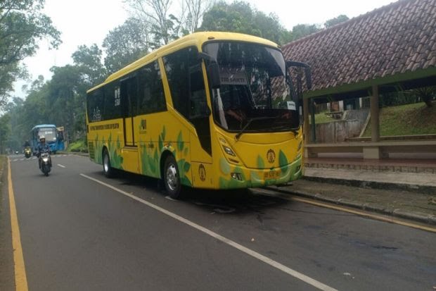 Bus kuning UI atau yang lebih dikenal Bikun kembali beroperasi lagi. Foto/Tangkap layar laman UI.