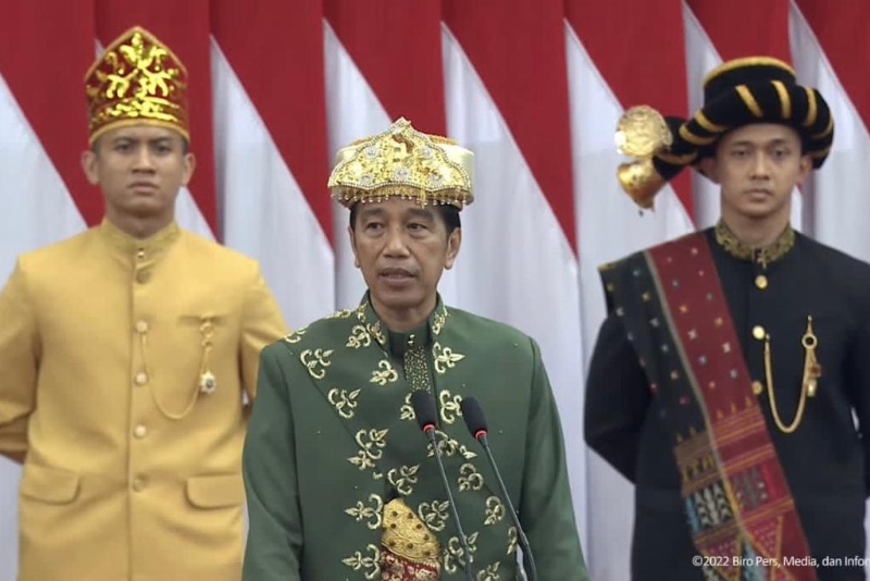 Presiden Joko Widodo saat dk Gedung DPR/MPR