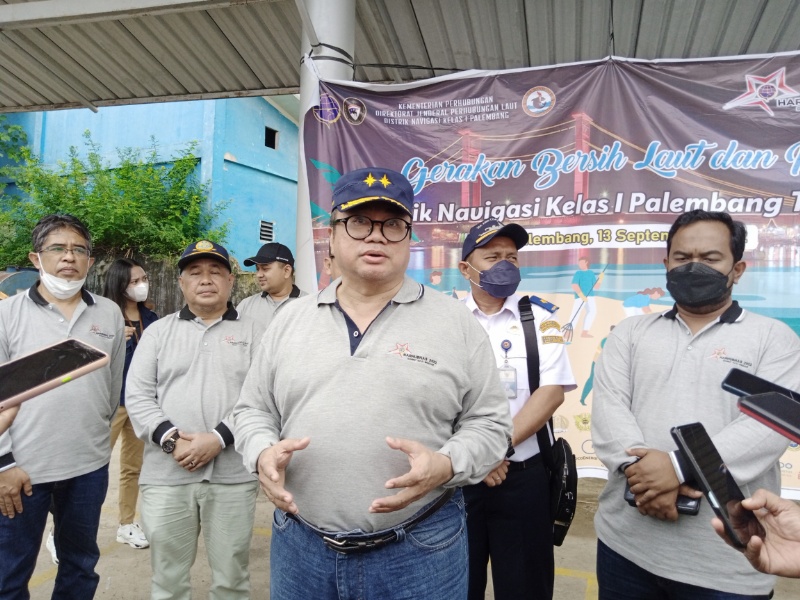 Kepala Disnav Palembang di sela menyampaikan keterangan kepada pers